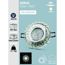 GERAS KRİSTAL CAM KASA YUVARLAK 4000K